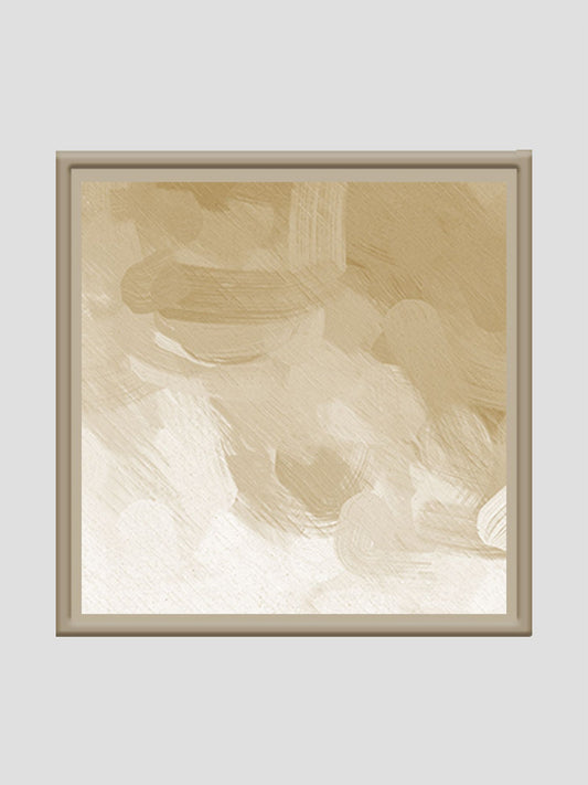 Abstract Coffee Stain Printed Wall Art 24" X 24"