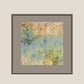 Abstract Floral Aqua Printed Wall Art 16" X 16"