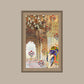 Ethnic Motifs Brown Printed Wall Art 24" X 48"