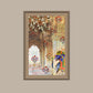 Ethnic Motifs Brown Printed and Hand Embroidered Wall Art 24" X 48"