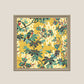 Delicate Floral Lime Green Printed Wall Art 16" X 16"