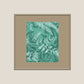 Lime Green Floral Printed Wall Art 16" X 16"