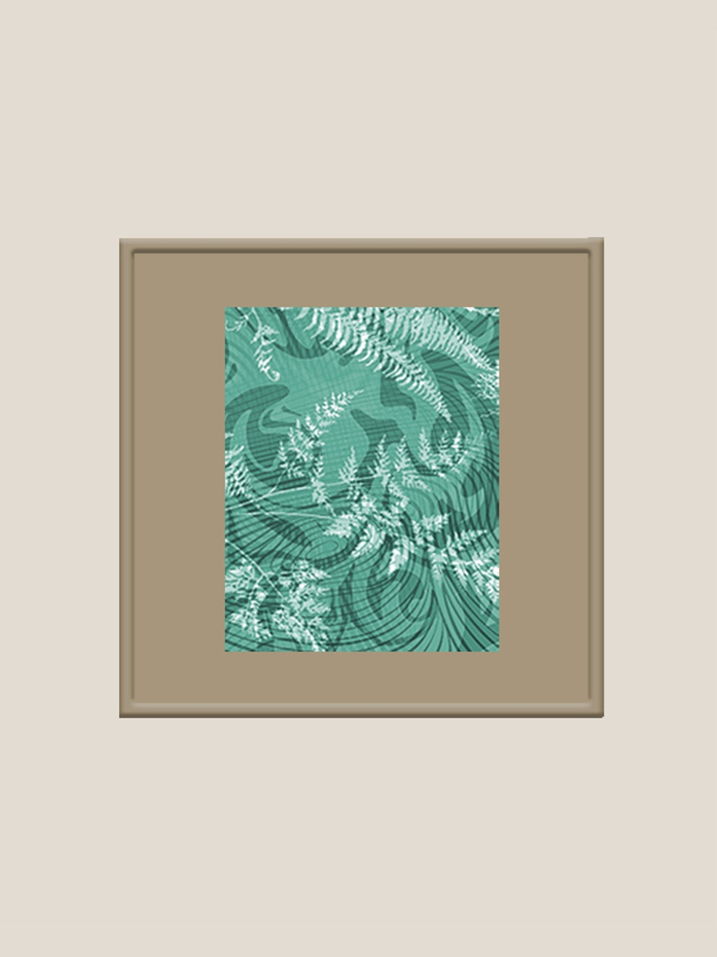 Lime Green Floral Printed Wall Art 16" X 16"