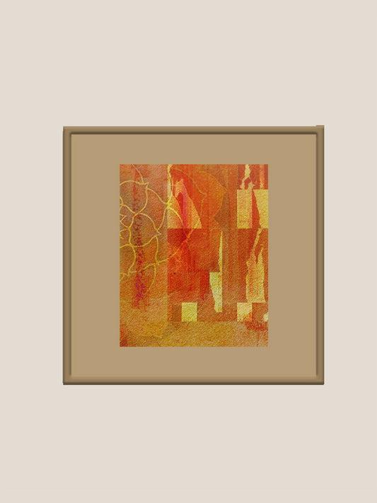 Contemporary Rust Printed Wall Art 16" X 16"