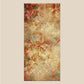 Deep Vermilion Fusion Printed Hand Embroidered Wall Art 24" X 48"