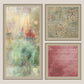 Wall Art Cluster Canvas Contemporary Ornate Highlighted with hand embroidery - 24"X 48"; 24"X 24"; 24"X 24"