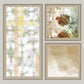 Wall Art Cluster Canvas Candid Creams Highlighted with hand embroidery - 24"X 48"; 24"X 24"; 24"X 24"