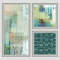 Wall Art Cluster Canvas Abstract Harmony Highlighted with Hand Embroidery