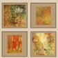 Wall Art Cluster Canvas Orange Blossoms Highlighted with Hand Embroidery - 16" X 16"