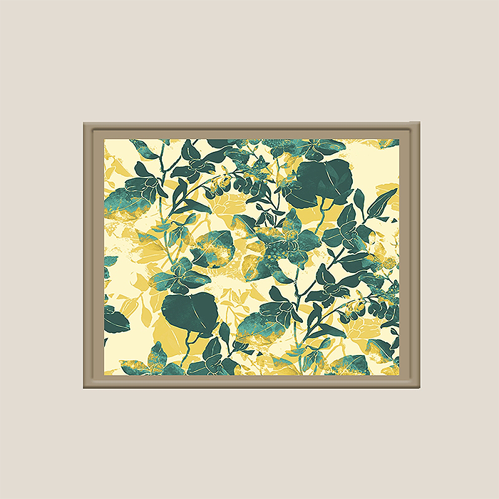 Wall Art Cluster Canvas Mixed Tone Florals Highlighted with Hand Embroidery - 16" X 16"