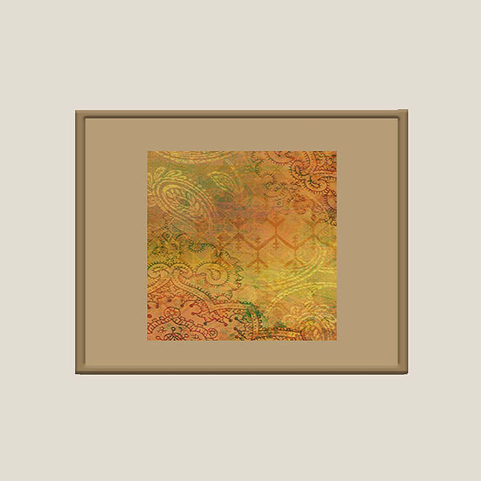 Wall Art Cluster Canvas Orange Blossoms - 16" X 16"