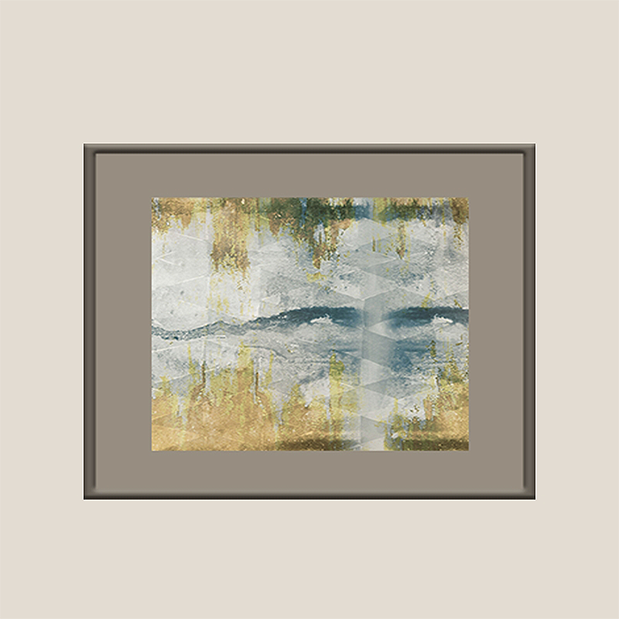 Wall Art Cluster Canvas Free Flowing Florals Highlighted with hand embroidery