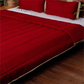 Quilt with 2 Pillow Shams Cotton Reversible Red and Green - (90" X 108" ; Pillow - 17" X 27")
