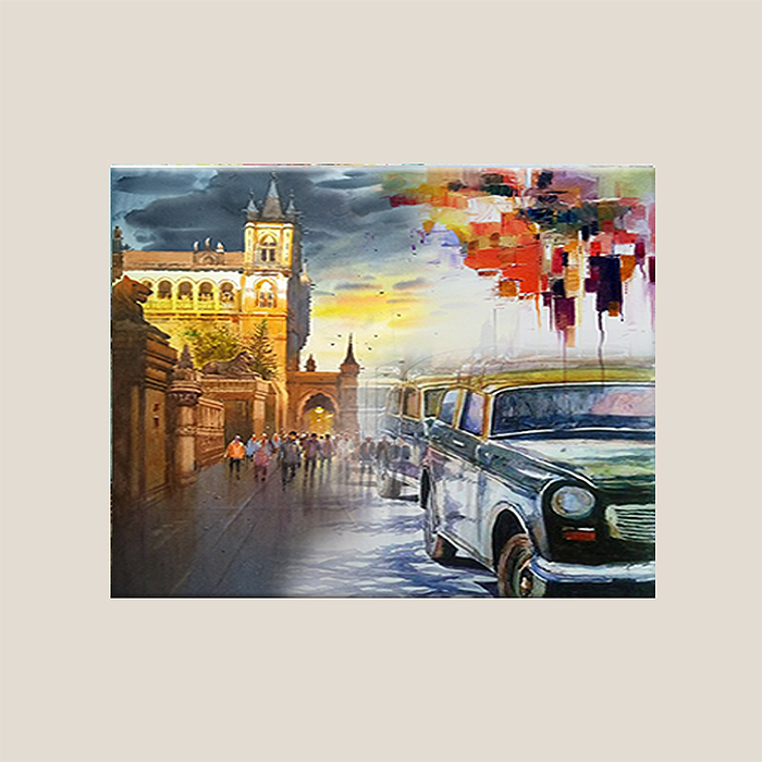 Wall Art Cluster Canvas Cluster Reflections of Bombay - 16" X 16"