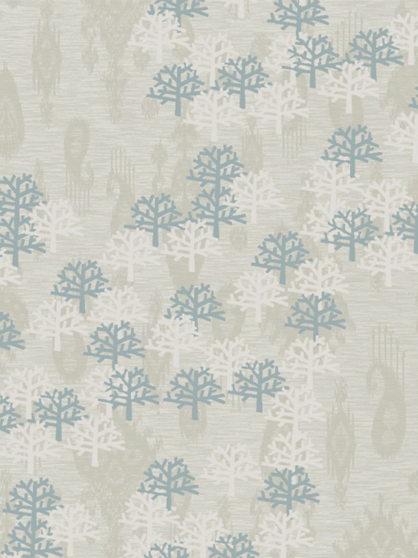 Wallpaper Non Woven/Canvas - Snowflake Trees (1 sqft)