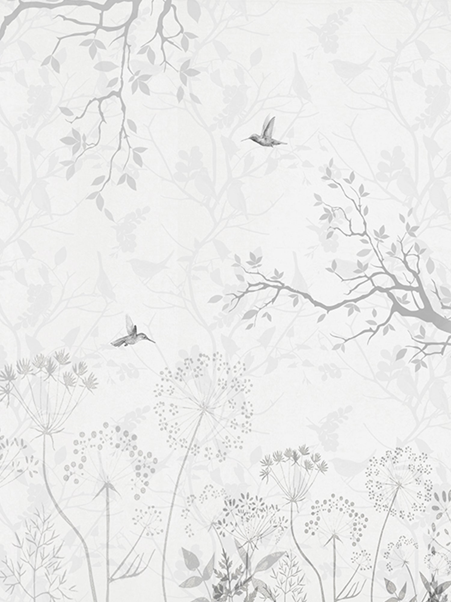 Wallpaper Non Woven/Canvas - The Perennial Garden (1 sqft)