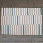 Carpet Hand Tufted 100% Woollen Beige And Brown And Turquoise Geometric Pattern - 4ft X 6ft