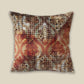 Cushion Cover Solid Velvet Digital Print Off White Brown - 20" X 20"
